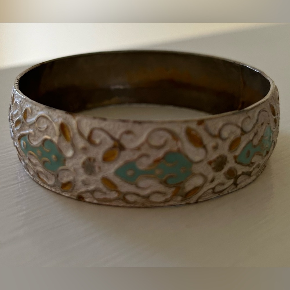 Casual bracelet; Gold & Turquoise tones